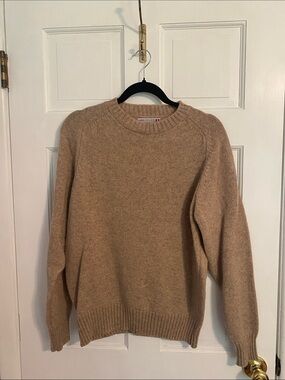 Men's Crew Neck Sweater in Camel Brown